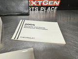 2005 CHEVY SILVERADO 2500HD OWNERS MANUAL OEM #802