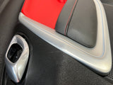 2022 CAMARO SS CONVERTIBLE LH RH DOOR PANELS DOOR CARDS BLK AND RED OEM #454