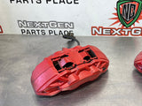 2016 FORD MUSTANG GT LF RF 4 PISTON BRAKE CALIPERS RED OEM #363