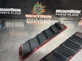 2013 FORD MUSTANG GT HOOD VENT LOUVERS PAIR RED OEM #1291