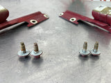 2011 FORD MUSTANG GT RH AND LH HOOD HINGES RED OEM #449