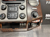 2015 FORD F250 F350 RADIO BEZEL CLIMATE CONTROL LOADED WOOD TRIM #748