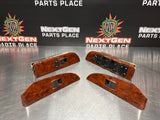 07-13 CHEVY SILVERADO CREW CAB WOOD LH RH RR LR POWER WINDOW SWITCHES OEM #732
