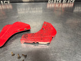 04-06 PONTIAC GTO TORRID RED ROCKER PANEL END CAPS PAIR OEM #1522
