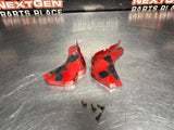 04-06 PONTIAC GTO TORRID RED ROCKER PANEL END CAPS PAIR OEM #1522