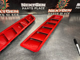 2013 FORD MUSTANG GT HOOD VENT LOUVERS PAIR RED OEM #1291