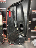 97-04 C5 CORVETTE DOOR PANELS BLACK/ FIRETHORN RED OEM #1425