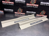 2011 FORD MUSTANG GT LH AND RH ILLUMINATED DOOR SILL TRIM SET TAN OEM #1494