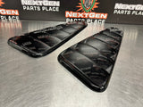 2012 FORD MUSTANG GT QUARTER GLASS WINDOW VENT COVERS BLK OEM #706
