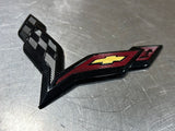 14-19 C7 CORVETTE BOWTIE EMBLEM CROSSED FLAGS #VV251