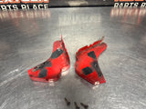 04-06 PONTIAC GTO TORRID RED ROCKER PANEL END CAPS PAIR OEM #1522
