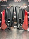 97-04 C5 CORVETTE DOOR PANELS BLACK/ FIRETHORN RED OEM #1425