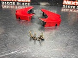 04-06 PONTIAC GTO TORRID RED ROCKER PANEL END CAPS PAIR OEM #1306