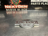 2012 FORD F350 KING RANCH TAILGATE EMBLEM OEM #4181