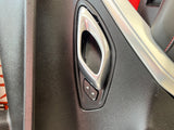 2022 CAMARO SS CONVERTIBLE LH RH DOOR PANELS DOOR CARDS BLK AND RED OEM #454