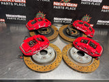 06-13 C6 Z06/GRANDSPORT PBR 6 PISTON FRONT 4 PISTON REAR BRAKE CALIPERS/ROTORS OEM #1409
