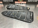 2012 FORD MUSTANG GT QUARTER GLASS WINDOW VENT COVERS BLK OEM #706