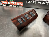 2008 FORD F250 LH & RH FRONT AND REAR DOOR WOODGRAIN WINDOW SWITCH SET OEM #694