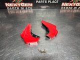 04-06 PONTIAC GTO TORRID RED ROCKER PANEL END CAPS PAIR OEM #1306