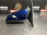 10-14 FORD MUSTANG GT LH DRIVER SIDE VIEW MIRROR KONA BLUE OEM #1581