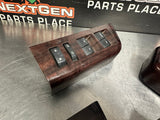 2008 FORD F350 LH & RH FRONT AND REAR DOOR WOODGRAIN WINDOW SWITCH SET OEM #1055
