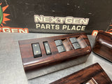 2008 FORD F350 LH & RH FRONT AND REAR DOOR WOODGRAIN WINDOW SWITCH SET OEM #1166