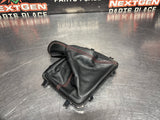 2004 PONTIAC GTO 6 SPEED MANUAL SHIFTER KNOB W BOOT & TRIM RED STITCH OEM #1438