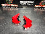 04-06 PONTIAC GTO TORRID RED ROCKER PANEL END CAPS PAIR OEM #1306