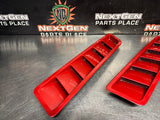 2013 FORD MUSTANG GT HOOD VENT LOUVERS PAIR RED OEM #1291