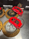 06-13 C6 Z06/GRANDSPORT PBR 6 PISTON FRONT 4 PISTON REAR BRAKE CALIPERS/ROTORS OEM #1409