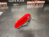 04 PONTIAC GTO DRIVER SIDE LH EXTERIOR DOOR HANDLE TORRID RED OEM #1438