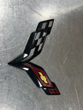 14-19 C7 CORVETTE BOWTIE EMBLEM CROSSED FLAGS #VV251