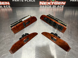 07-13 CHEVY SILVERADO CREW CAB WOOD LH RH RR LR POWER WINDOW SWITCHES OEM #732