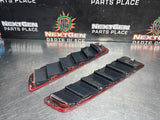2013 FORD MUSTANG GT HOOD VENT LOUVERS PAIR RED OEM #1291