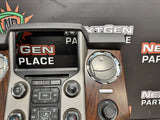 2015 FORD F250 F350 RADIO BEZEL CLIMATE CONTROL LOADED WOOD TRIM #748