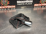 2004 PONTIAC GTO 6 SPEED MANUAL SHIFTER KNOB W BOOT & TRIM RED STITCH OEM #1438