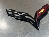 14-19 C7 CORVETTE BOWTIE EMBLEM CROSSED FLAGS #VV251