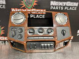 2009 FORD F250 F350 RADIO BEZEL CLIMATE CONTROL WOOD TRIM #700
