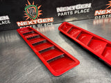 2013 FORD MUSTANG GT HOOD VENT LOUVERS PAIR RED OEM #1291