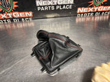 2004 PONTIAC GTO 6 SPEED MANUAL SHIFTER KNOB W BOOT & TRIM RED STITCH OEM #1438