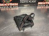 2004 PONTIAC GTO 6 SPEED MANUAL SHIFTER KNOB W BOOT & TRIM RED STITCH OEM #1438