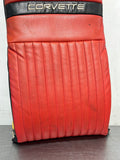 97-04 C5 CORVETTE RH PASSENGER SEAT BACK CUSHION INSERT AFTERMARKET RED/BLK #158